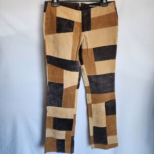 Misdemeanor Size 3/4 Y2K‎ 100% Leather Patchwork Boho Pant